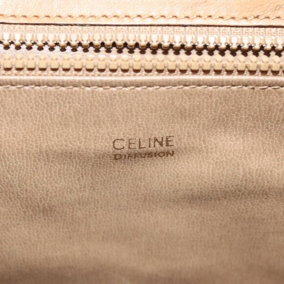 CELINE C Macadam Canvas Shoulder Bag Beige - Picture 13 of 16